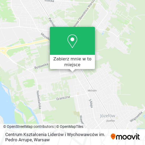 Mapa Centrum Kształcenia Liderów i Wychowawców im. Pedro Arrupe