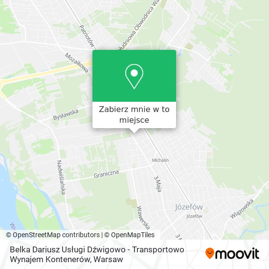 Mapa Belka Dariusz Usługi Dźwigowo - Transportowo Wynajem Kontenerów