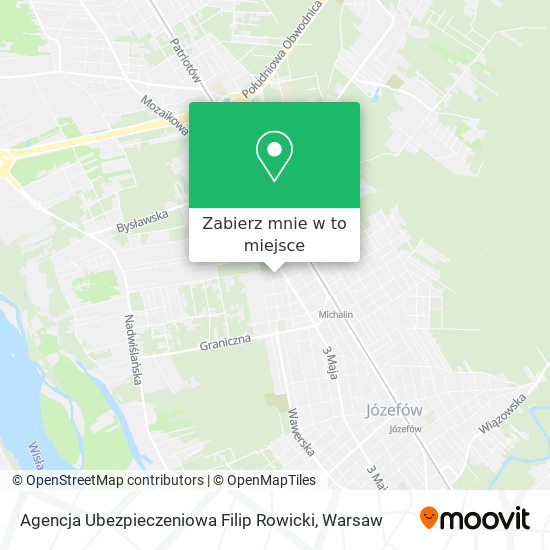 Mapa Agencja Ubezpieczeniowa Filip Rowicki