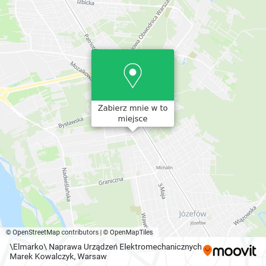 Mapa \Elmarko\ Naprawa Urządzeń Elektromechanicznych Marek Kowalczyk