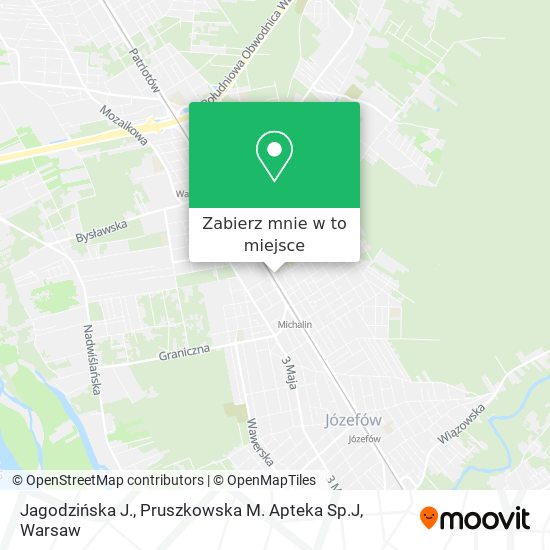 Mapa Jagodzińska J., Pruszkowska M. Apteka Sp.J