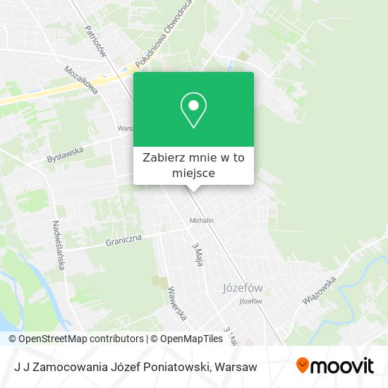 Mapa J J Zamocowania Józef Poniatowski