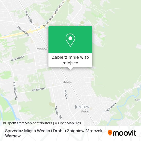 Mapa Sprzedaż Mięsa Wędlin i Drobiu Zbigniew Mroczek