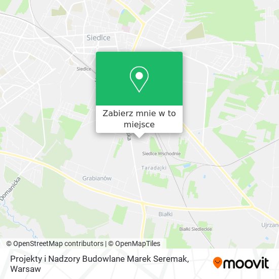 Mapa Projekty i Nadzory Budowlane Marek Seremak