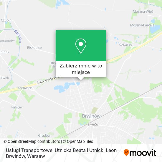 Mapa Usługi Transportowe. Utnicka Beata i Utnicki Leon Brwinów