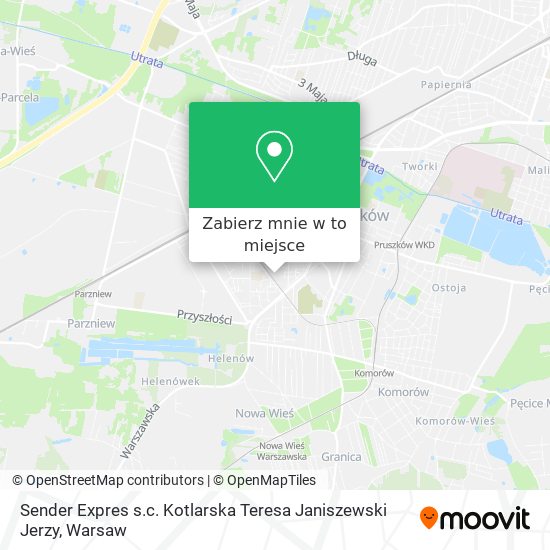 Mapa Sender Expres s.c. Kotlarska Teresa Janiszewski Jerzy