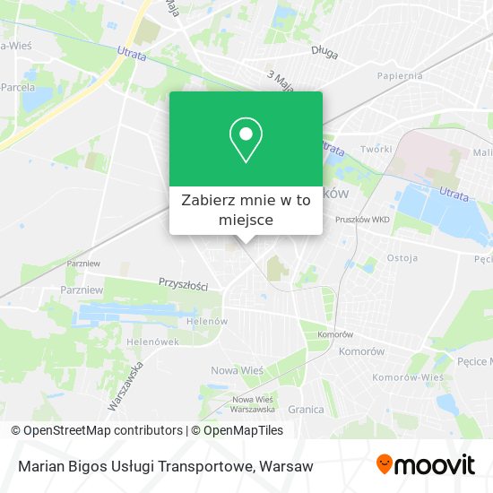 Mapa Marian Bigos Usługi Transportowe