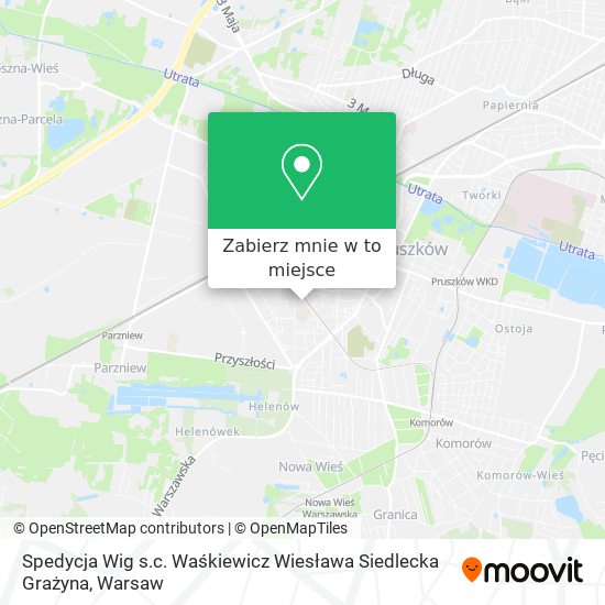 Mapa Spedycja Wig s.c. Waśkiewicz Wiesława Siedlecka Grażyna