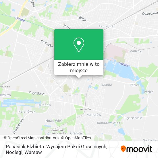 Mapa Panasiuk Elzbieta. Wynajem Pokoi Goscinnych, Noclegi