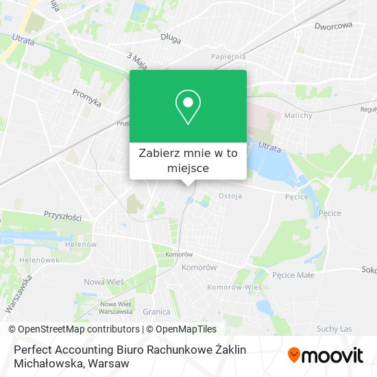 Mapa Perfect Accounting Biuro Rachunkowe Żaklin Michałowska