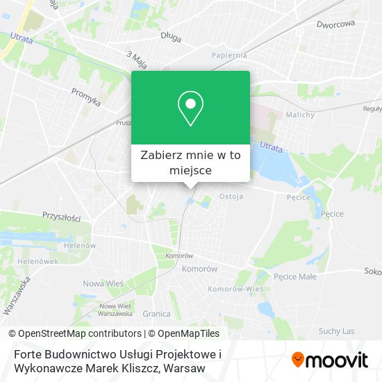 Mapa Forte Budownictwo Usługi Projektowe i Wykonawcze Marek Kliszcz