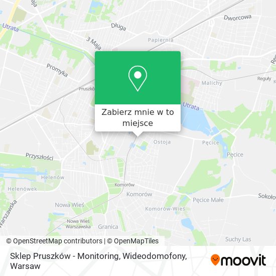 Mapa Sklep Pruszków - Monitoring, Wideodomofony