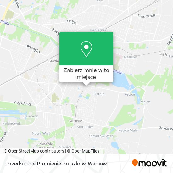 Mapa Przedszkole Promienie Pruszków