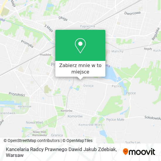 Mapa Kancelaria Radcy Prawnego Dawid Jakub Zdebiak