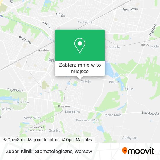 Mapa Zubar. Kliniki Stomatologiczne