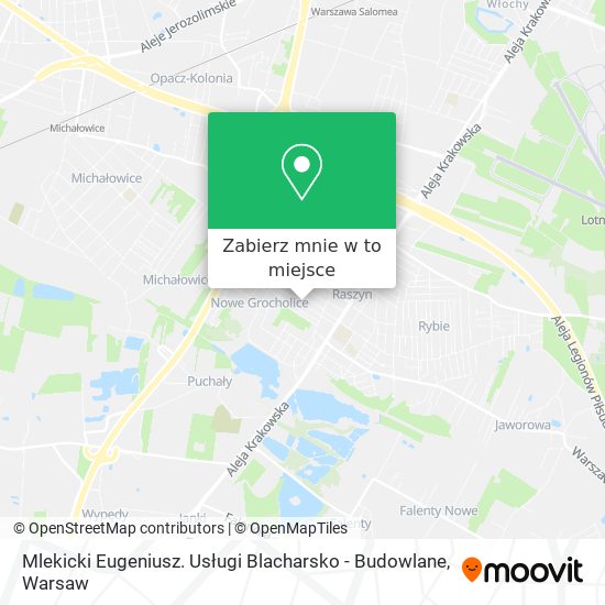 Mapa Mlekicki Eugeniusz. Usługi Blacharsko - Budowlane