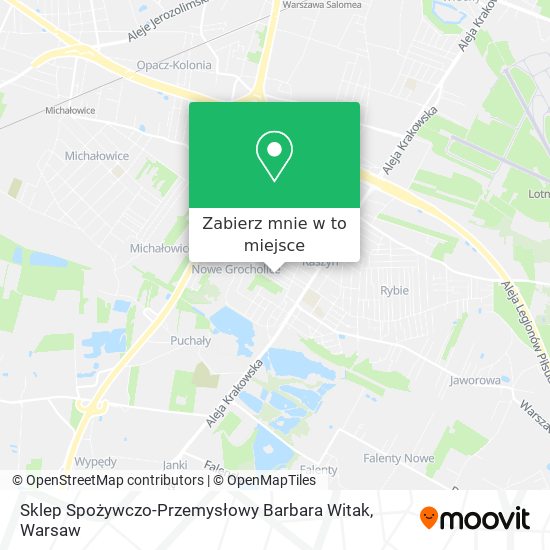 Mapa Sklep Spożywczo-Przemysłowy Barbara Witak