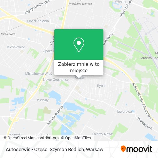 Mapa Autoserwis - Części Szymon Redlich