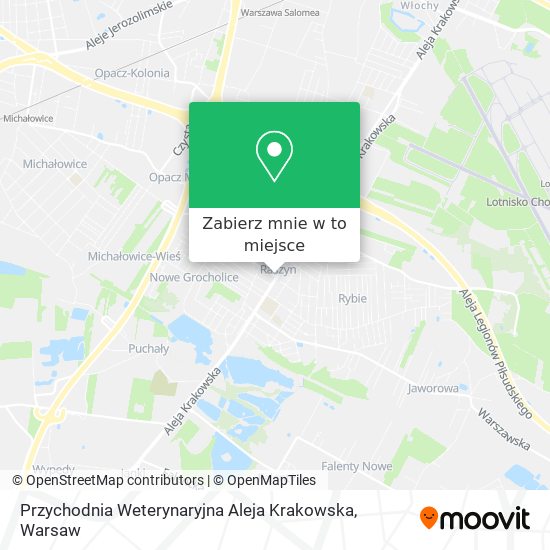 Mapa Przychodnia Weterynaryjna Aleja Krakowska