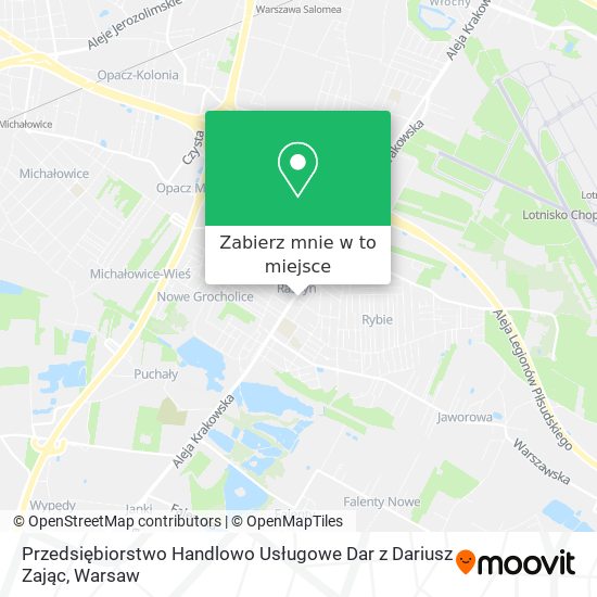 Mapa Przedsiębiorstwo Handlowo Usługowe Dar z Dariusz Zając