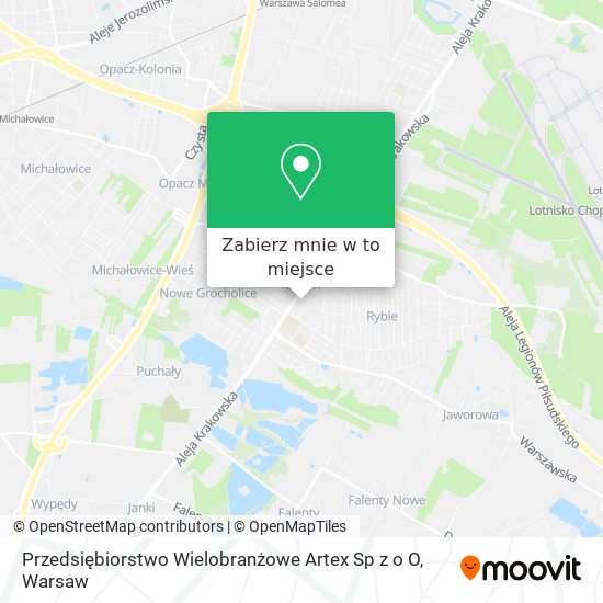 Mapa Przedsiębiorstwo Wielobranżowe Artex Sp z o O