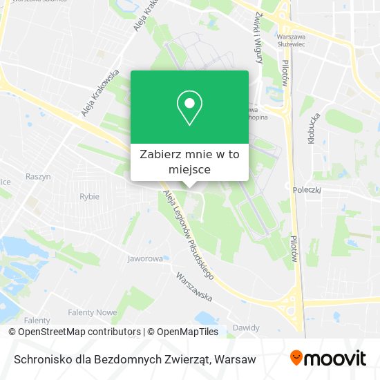 Mapa Schronisko dla Bezdomnych Zwierząt