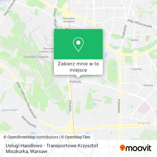 Mapa Usługi Handlowo - Transportowe Krzysztof Miszkurka