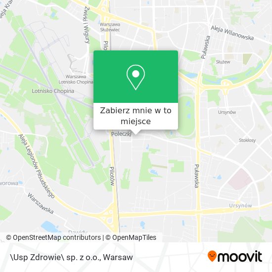 Mapa \Usp Zdrowie\ sp. z o.o.