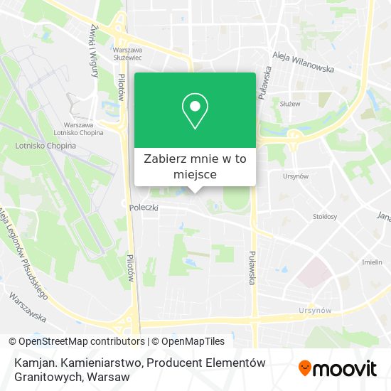 Mapa Kamjan. Kamieniarstwo, Producent Elementów Granitowych