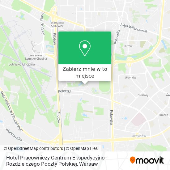 Mapa Hotel Pracowniczy Centrum Ekspedycyjno - Rozdzielczego Poczty Polskiej