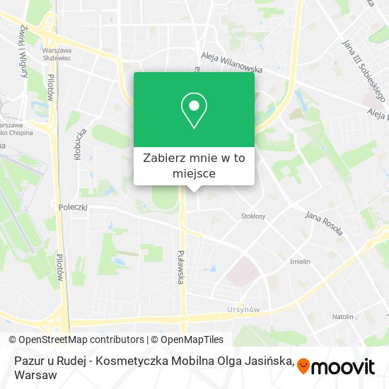 Mapa Pazur u Rudej - Kosmetyczka Mobilna Olga Jasińska