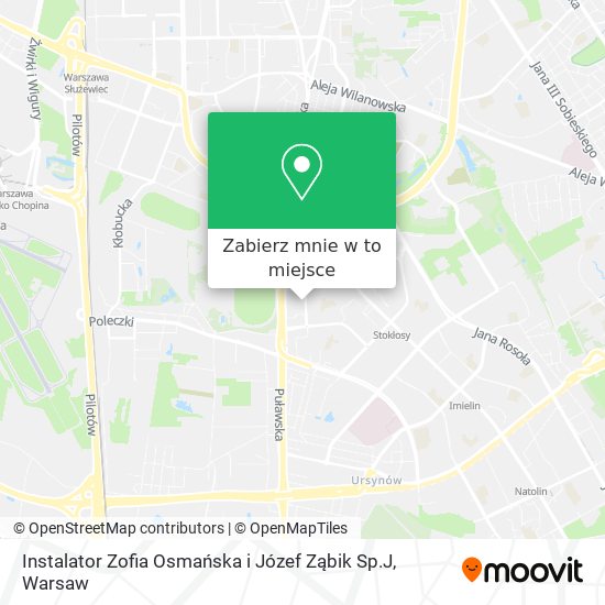 Mapa Instalator Zofia Osmańska i Józef Ząbik Sp.J