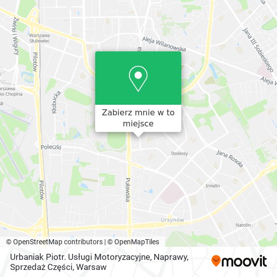 Mapa Urbaniak Piotr. Usługi Motoryzacyjne, Naprawy, Sprzedaż Części