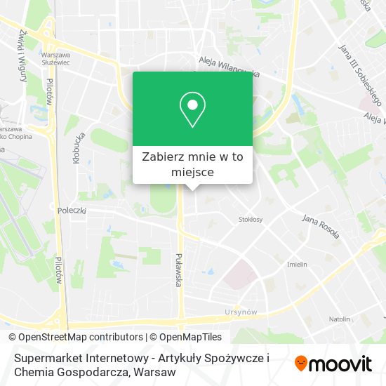 Mapa Supermarket Internetowy - Artykuły Spożywcze i Chemia Gospodarcza