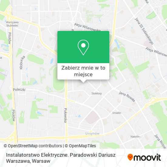 Mapa Instalatorstwo Elektryczne. Paradowski Dariusz Warszawa