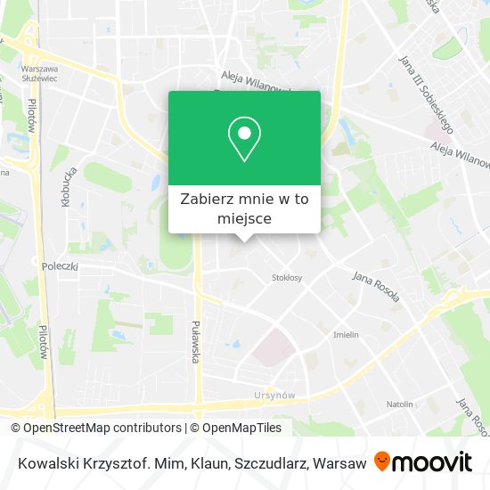 Mapa Kowalski Krzysztof. Mim, Klaun, Szczudlarz