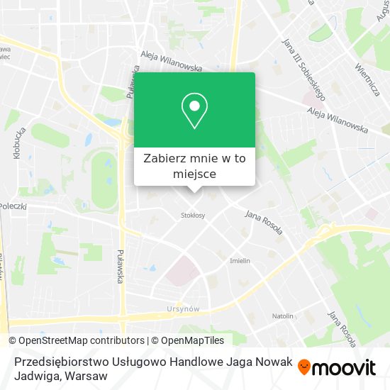 Mapa Przedsiębiorstwo Usługowo Handlowe Jaga Nowak Jadwiga