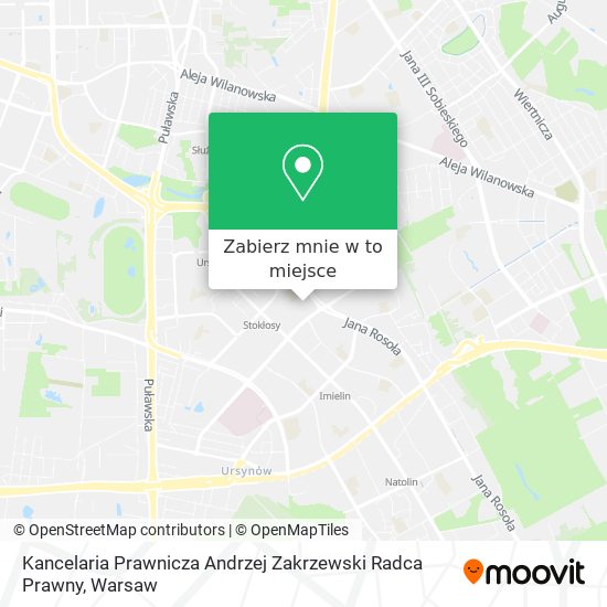 Mapa Kancelaria Prawnicza Andrzej Zakrzewski Radca Prawny