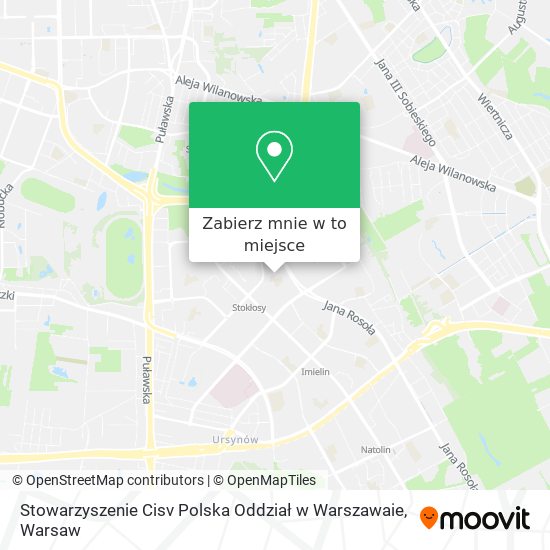 Mapa Stowarzyszenie Cisv Polska Oddział w Warszawaie