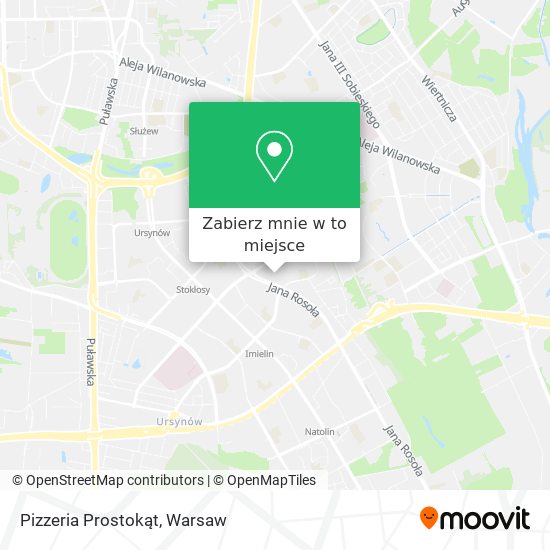 Mapa Pizzeria Prostokąt