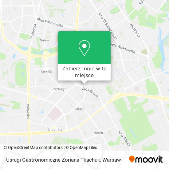 Mapa Usługi Gastronomiczne Zoriana Tkachuk