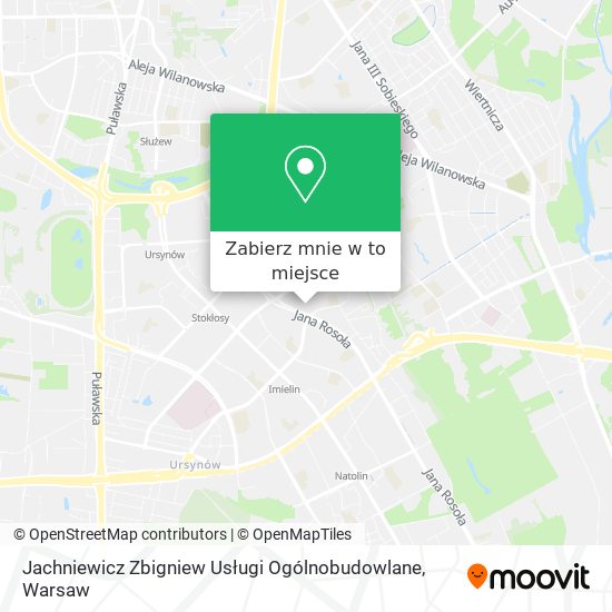 Mapa Jachniewicz Zbigniew Usługi Ogólnobudowlane