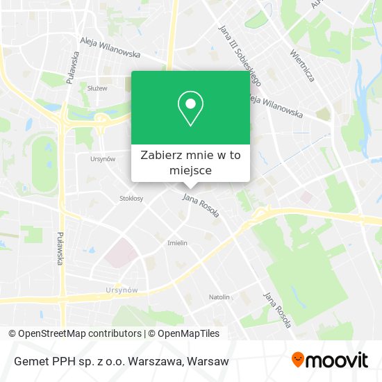 Mapa Gemet PPH sp. z o.o. Warszawa