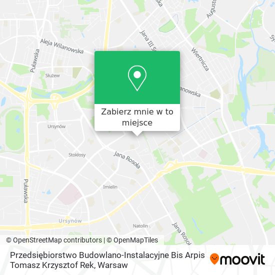 Mapa Przedsiębiorstwo Budowlano-Instalacyjne Bis Arpis Tomasz Krzysztof Rek