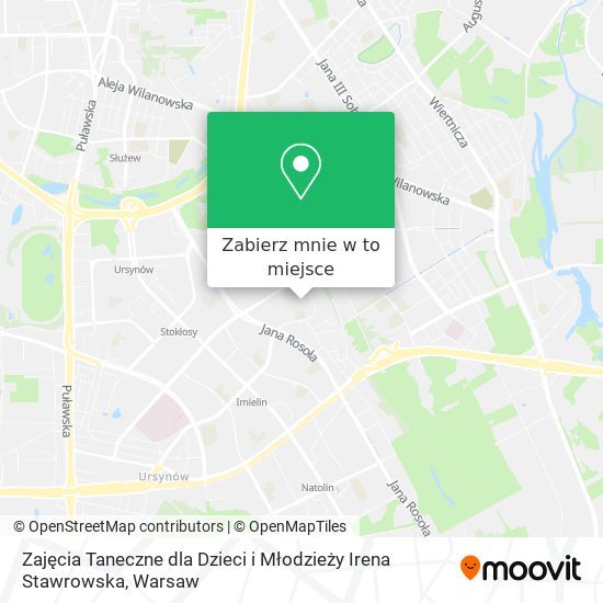 Mapa Zajęcia Taneczne dla Dzieci i Młodzieży Irena Stawrowska