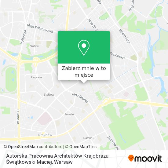 Mapa Autorska Pracownia Architektów Krajobrazu Świątkowski Maciej