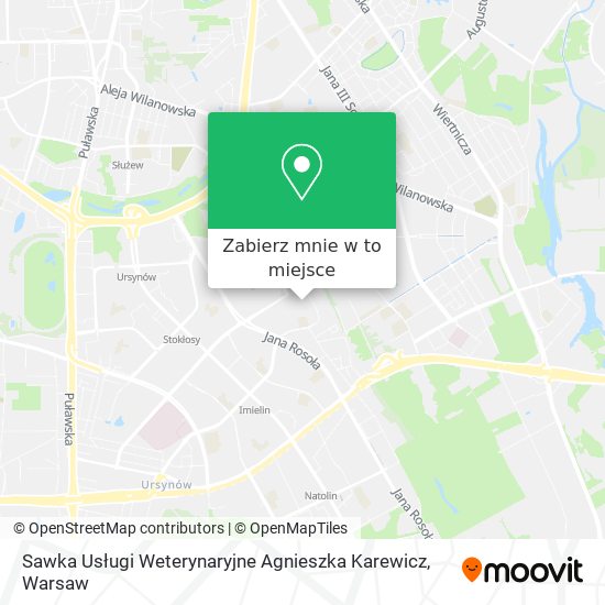 Mapa Sawka Usługi Weterynaryjne Agnieszka Karewicz