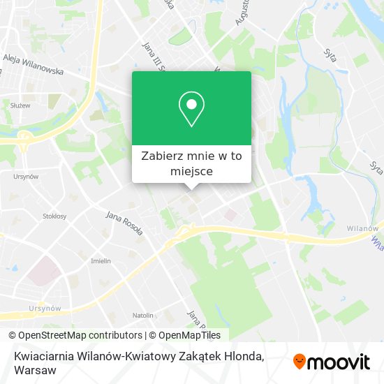 Mapa Kwiaciarnia Wilanów-Kwiatowy Zakątek Hlonda