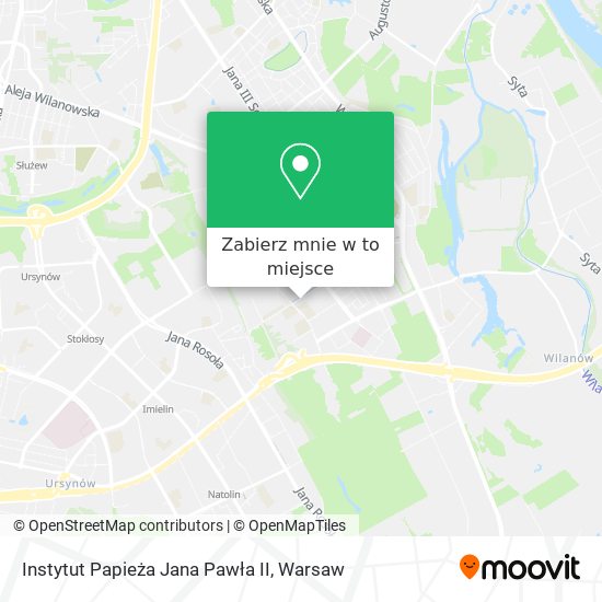 Mapa Instytut Papieża Jana Pawła II