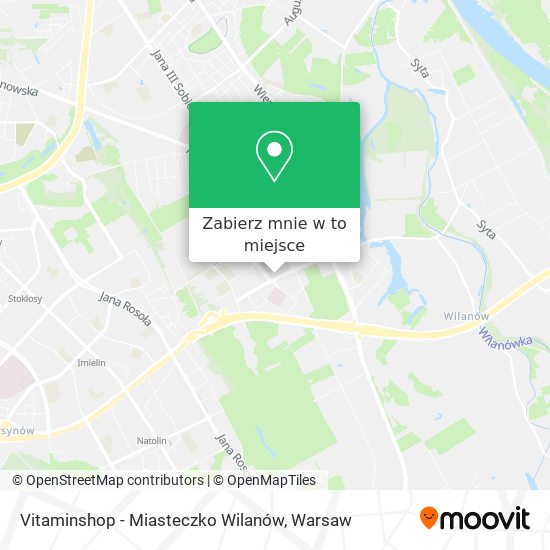 Mapa Vitaminshop - Miasteczko Wilanów